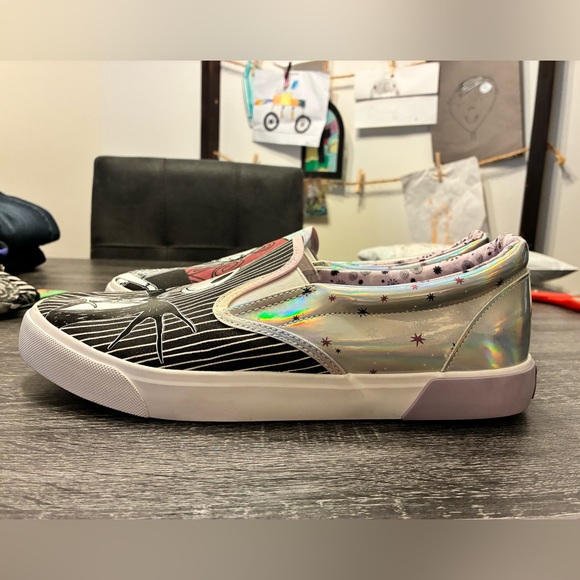 🖤 Disney Nightmare Before Christmas Jack & Sally Slip On Sneakers Size 11 - Picture 15 of 17
